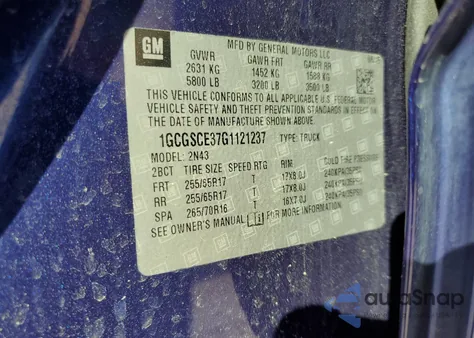 2016 Chevrolet Colorado Lt z USA, uszkodzony, nr VIN 1GCGSCE37G1121237